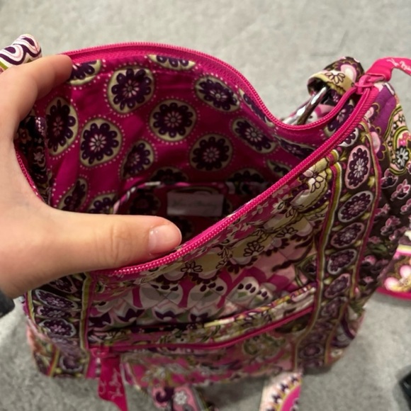 VERA BRADLEY Hipster Crossbody Satchel Bag Pink Very Berry Paisley Pattern - Picture 10 of 12